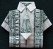 Cách xếp tờ tiền thành áo sơ mi có thắt cravat theo phong cách Origami