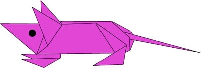 Cách xếp chuột giấy theo phong cách Origami