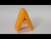 Xếp chữ A bằng giấy theo phong cách Origami