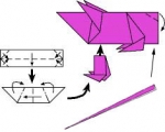 Cách xếp chuột giấy theo phong cách Origami 7