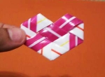 Cách gấp hình trái tim từ ống hút 5
