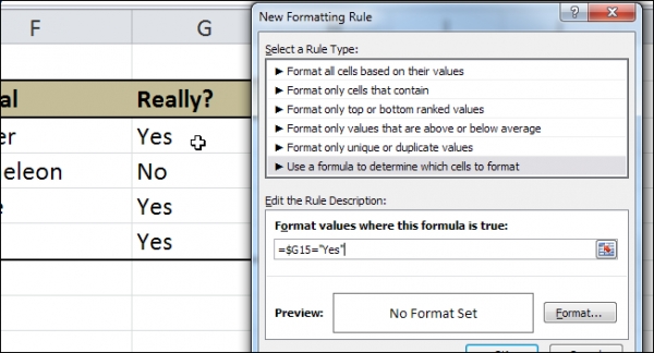 Cách hiển thị định dạng của dòng theo điều kiện trong Excel với Conditional Formatting 5