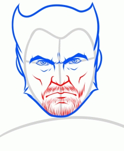 Cách vẽ người sói Wolverine 4