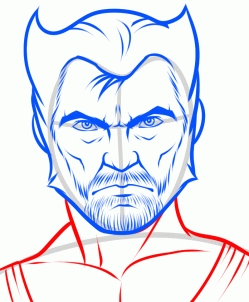Cách vẽ người sói Wolverine 6