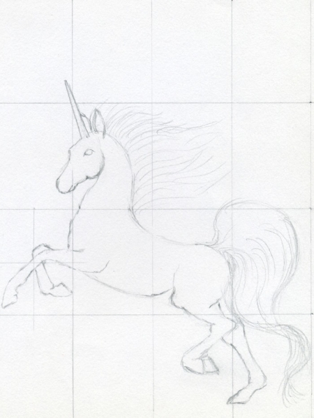 Cách vẽ con kì lân (unicorn) 4