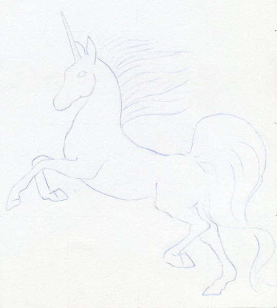 Cách vẽ con kì lân (unicorn) 6