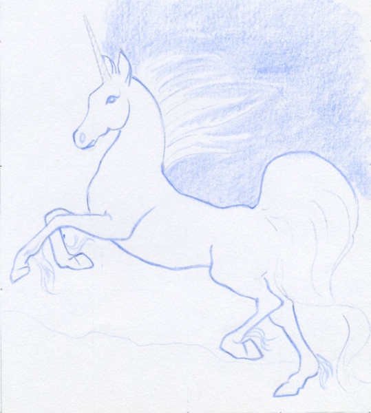 Cách vẽ con kì lân (unicorn) 7