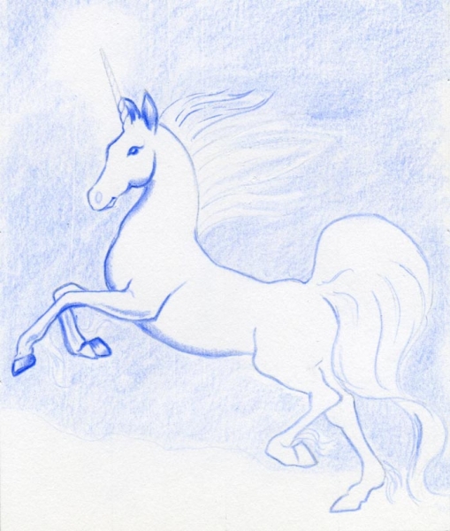 Cách vẽ con kì lân (unicorn) 8