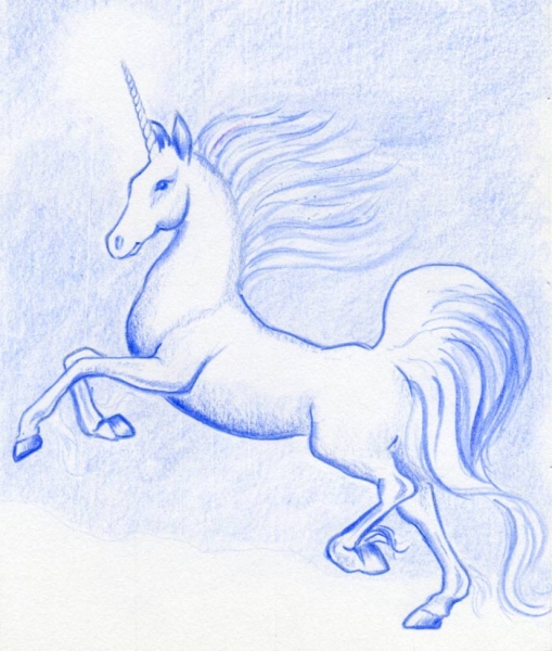 Cách vẽ con kì lân (unicorn) 9