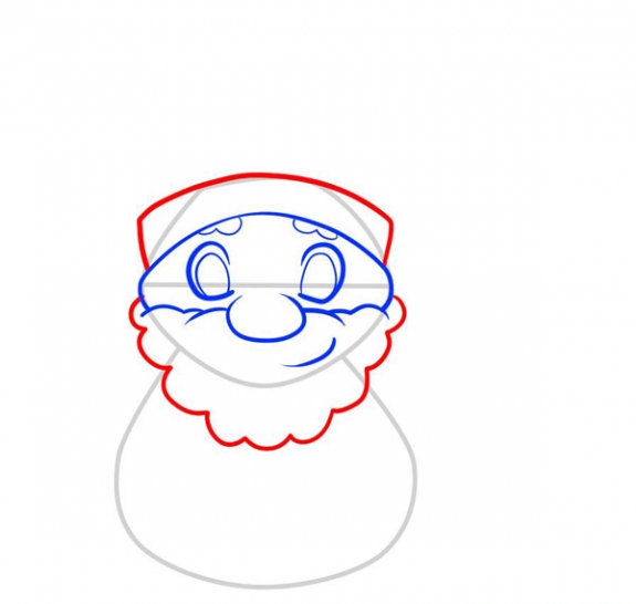 Cách vẽ ông già Noel đáng yêu 4