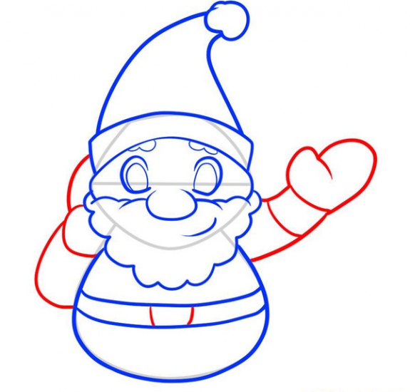 Cách vẽ ông già Noel đáng yêu 7