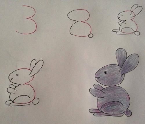 Dạy trẻ vẽ các con vật dễ thương bằng số 7