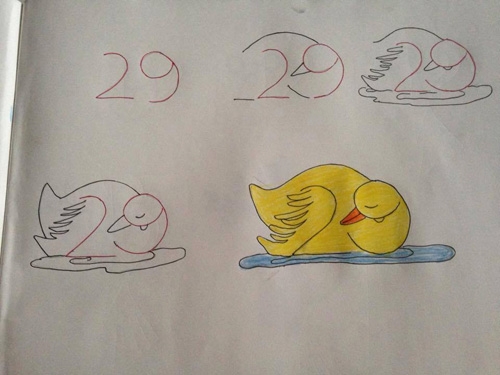 Dạy trẻ vẽ các con vật dễ thương bằng số 8